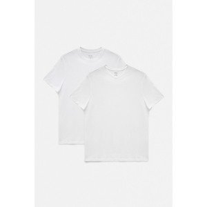Avva Men's White 2-pack Cycling/ V Neck Plain T-shirt
