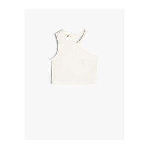 Koton Crop Undershirt One-Shoulder Round Neck Ribbed