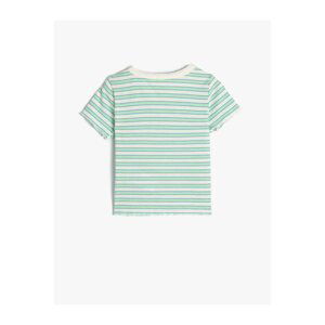 Koton T-Shirt Short Sleeve Round Neck Ribbed Cotton