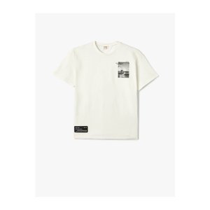 Koton T-Shirt Photo Printed Short Sleeve Crew Neck Cotton