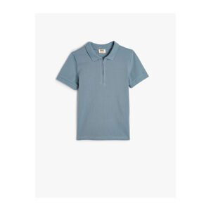 Koton Basic Polo T-Shirt Short Sleeve Button Detailed