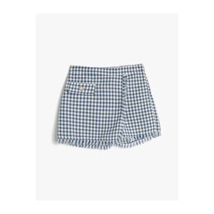 Koton Short Skirt Tweed Double Breasted Button Detailed