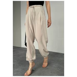 Laluvia Beige Jogger Pants