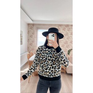 Laluvia Leopard Pattern Knitwear Sweater