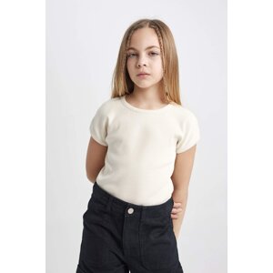 DEFACTO Girl Slim Fit Crew Neck Basic Ribbed Camisol T-Shirt