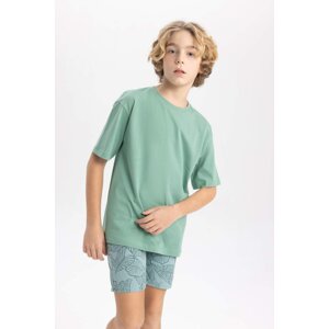 DEFACTO Boy Oversize Fit Crew Neck Basic T-Shirt