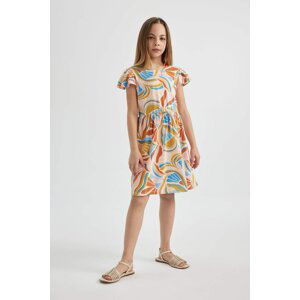 DEFACTO Girl Floral Short Sleeve Dress