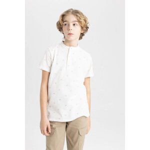 DEFACTO Boy High Collar Pique Short Sleeve Polo T-Shirt