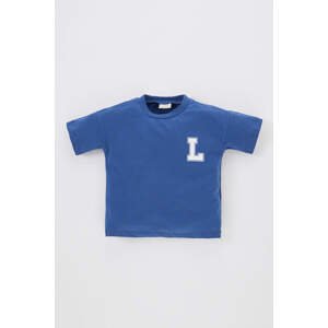 DEFACTO Baby Boy Crew Neck Printed Short Sleeve T-Shirt