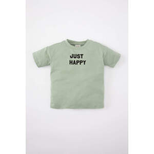 DEFACTO Regular Fit Slogan Short Sleeve T-Shirt