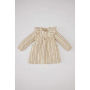 DEFACTO Baby Girl Striped Flared Poplin Dress