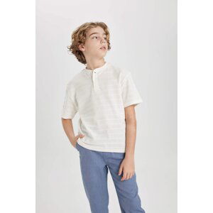 DEFACTO Boy Oversize Fit Collar Short Sleeve T-Shirt