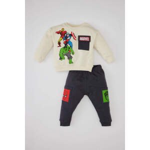 DEFACTO Baby Boy Marvel Comics Sweatshirt Sweatpants 2 Piece Set