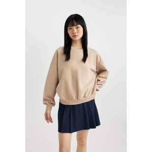 DEFACTO Oversize Fit Crew Neck Thick Fabric Sweatshirt