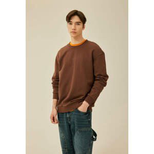 DEFACTO Boxy Fit Crew Neck Printed Sweatshirt