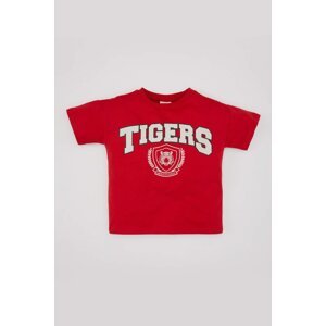 DEFACTO Baby Boy Crew Neck Tiger Pattern Short Sleeve T-Shirt