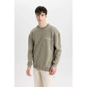 DEFACTO Comfort Fit Slogan Sweatshirt