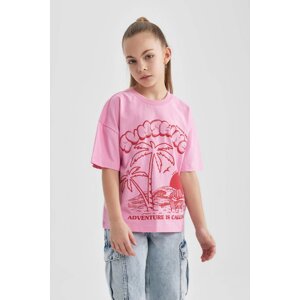 DEFACTO Girl Oversize Fit Short Sleeve T-Shirt