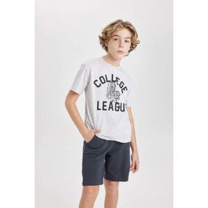 DEFACTO Boy Crew Neck Printed Short Sleeve T-Shirt