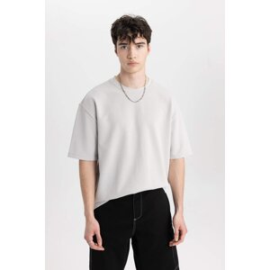 DEFACTO Oversize Fit Crew Neck Basic Heavy Fabric T-Shirt