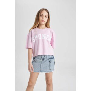 DEFACTO Crop Top Short Sleeve T-shirt