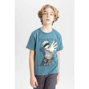 DEFACTO Boy Crew Neck Printed Short Sleeve T-Shirt