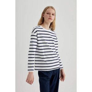 DEFACTO Regular Fit Striped Long Sleeve T-Shirt