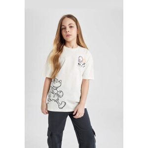 DEFACTO Oversize Fit Mickey & Minnie Licensed Short Sleeve T-shirt