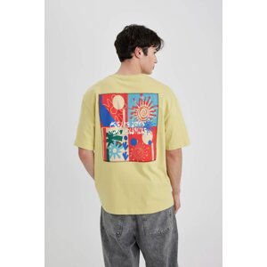 DEFACTO Comfort Fit Crew Neck Printed T-Shirt