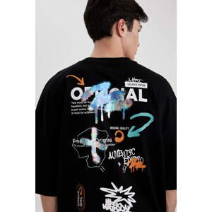 DEFACTO Loose Fit Crew Neck Printed T-Shirt