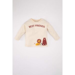 DEFACTO Baby Boy Crew Neck Animal Patterned T-Shirt