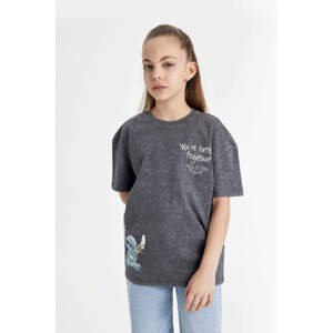 DEFACTO Oversize Fit Lilo & Stitch Licensed Short Sleeve T-shirt