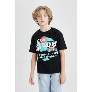 DEFACTO Boy Oversize Fit Crew Neck Printed Short Sleeve T-Shirt