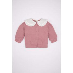 DEFACTO Baby Girl Big Collar Thessaloniki Fabric Cardigan