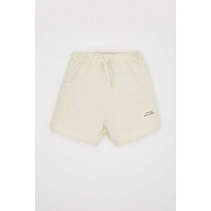 DEFACTO Baby Boy Regular Fit Label Printed Pique Shorts