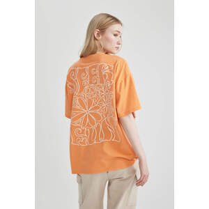 DEFACTO Oversize Fit Printed Short Sleeve T-Shirt