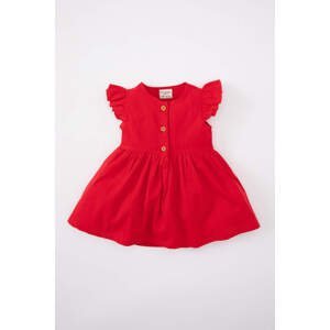 DEFACTO Baby Girl Sleeveless Linen Look Dress