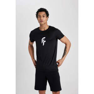 DeFactoFit Slim Fit Crew Neck Heavy Fabric T-Shirt