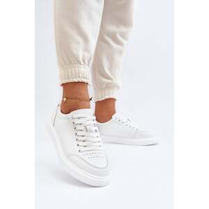 Women's Natural Leather White Dimpna Sneakers