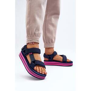 Lee Cooper Women's Platform Sandals - Navy Blue