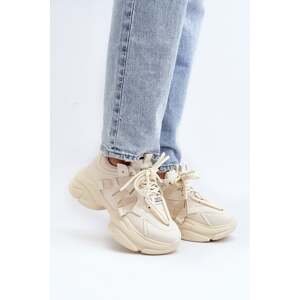 Beige women's Windamella sneakers with a chunky sole