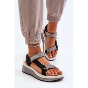 Women's platform sandals with gusset Big Star grey