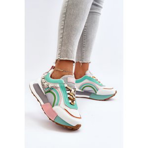 Women's sneakers with GOE decoration multicolored