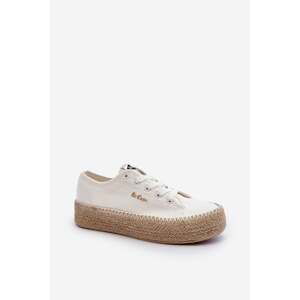 Knitted Lee Cooper White Sneakers