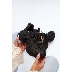 Black women's Windamella sneakers with a chunky sole