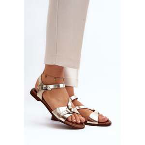 Zazoo Women's Leather Sandals Gold