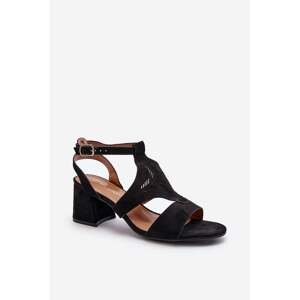 Black low-heeled sandals Eleriva
