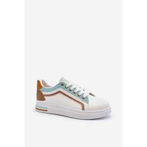 Women's sneakers with shimmering blue Elnami
