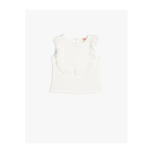 Koton Undershirt Frilly Crew Neck Sleeveless Guipure