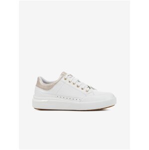 White Women's Leather Sneakers Geox Dalyla - Women